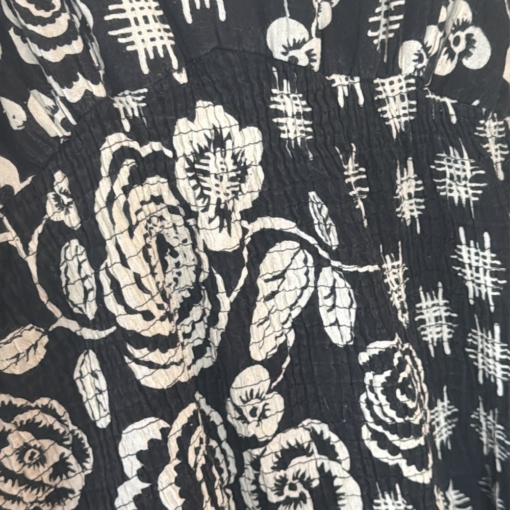 MLLE Gabrielle Black and White Tiered Maxi Dress Size 1X - Picture 3 of 14